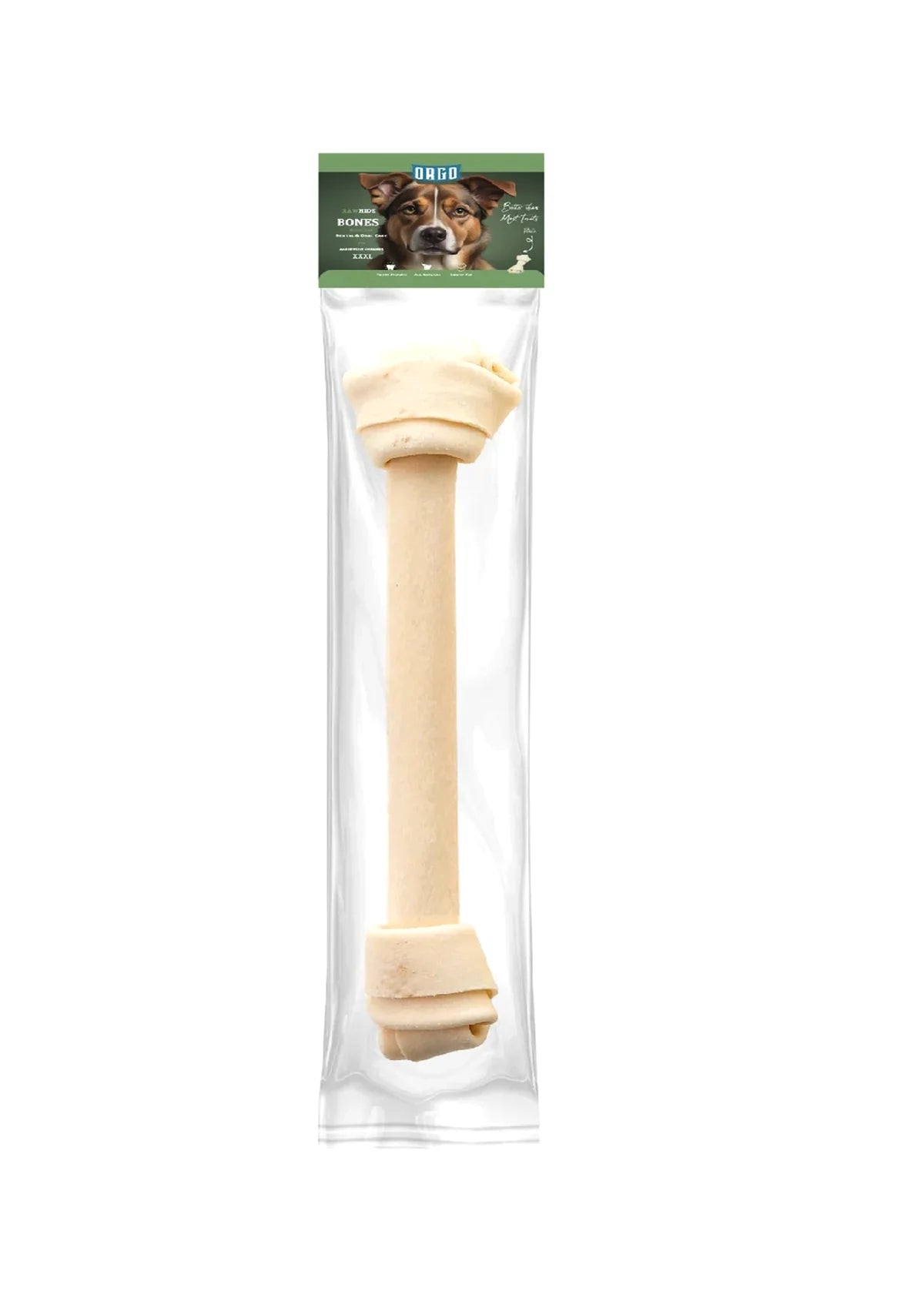 Orgo Rawhide Bones For Dog Dental Oral Care 1 PC XXXL
