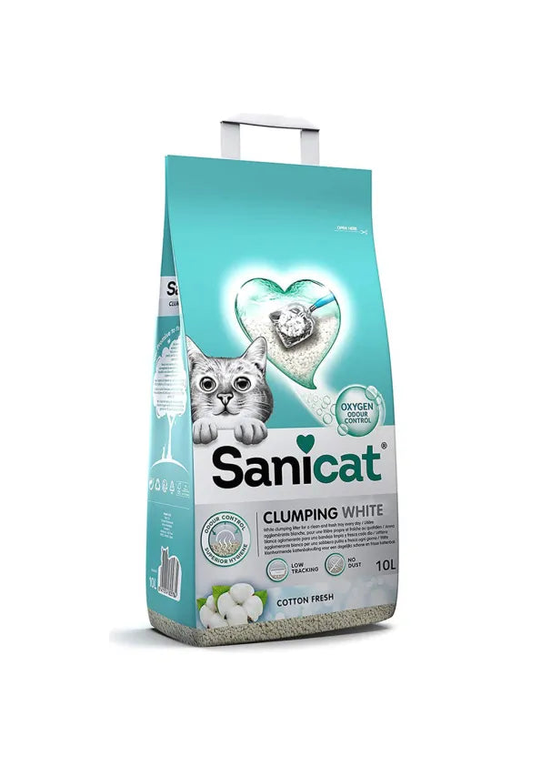 Sanicat Clumping white Cotton Fresh 10 liter