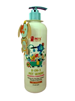 Pets Republic Shampoo 5-in-1 500ml - Baby Powder