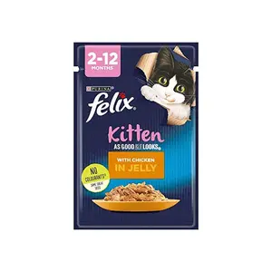 Felix As Good As It Looks for Kitten with chicken in jelly 85g