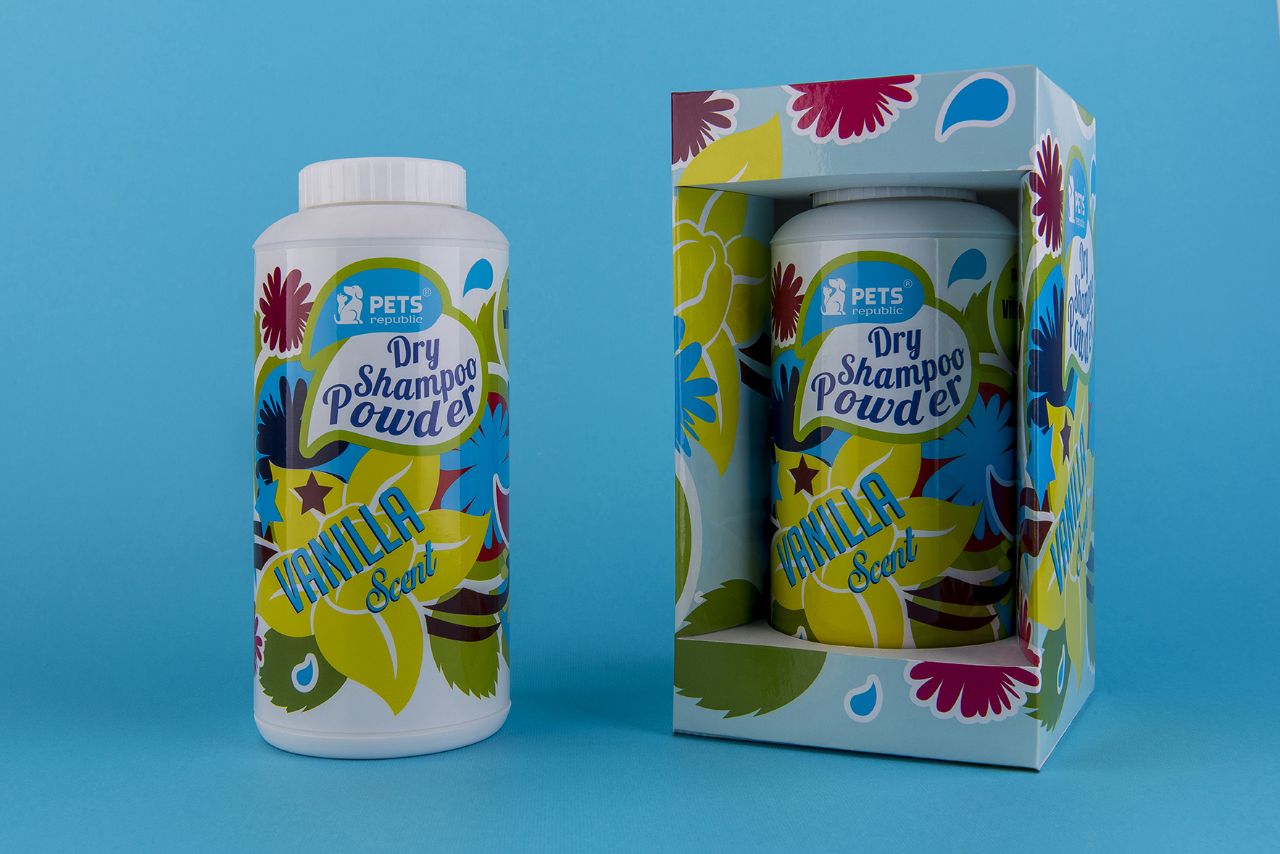 PETS Republic Dry Shampoo powder with vanelia