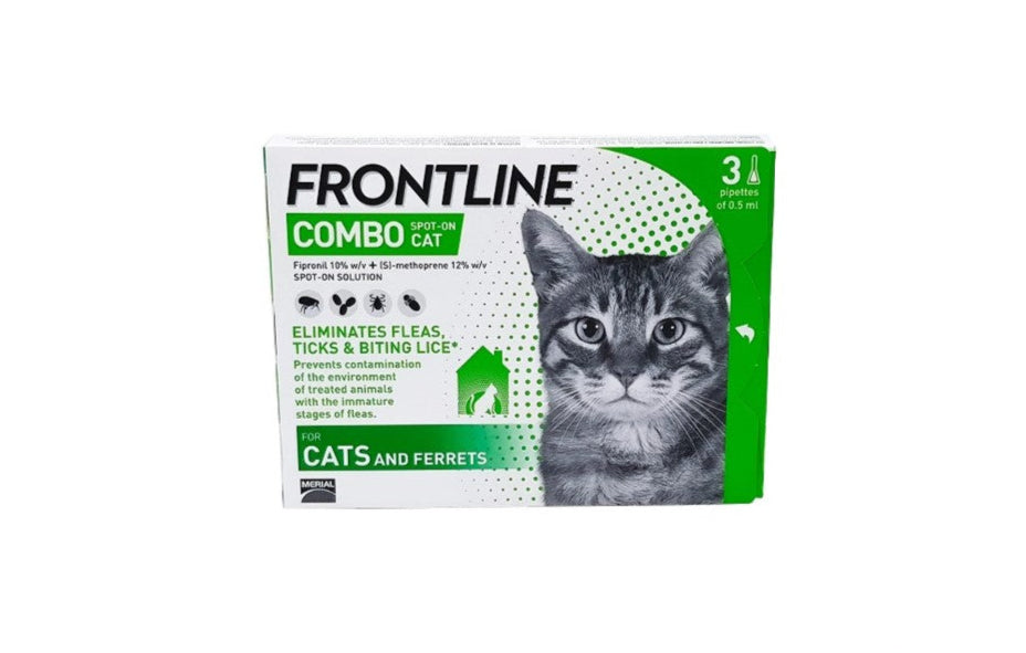 Frontline Combo Flea Tick & Lice Spot-On Solution for Cats & Ferrets 0.5 ml 1tap