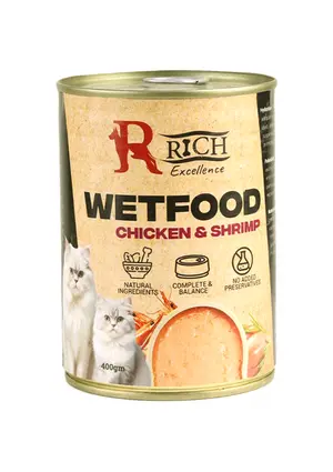 Rich Excellence Wet Cat Food with Chicken & Shrimp 400g