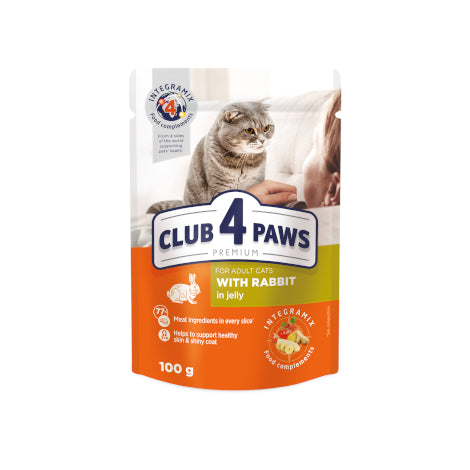 Club 4 Paws Cat Wet Food Adult with rabbit 100g