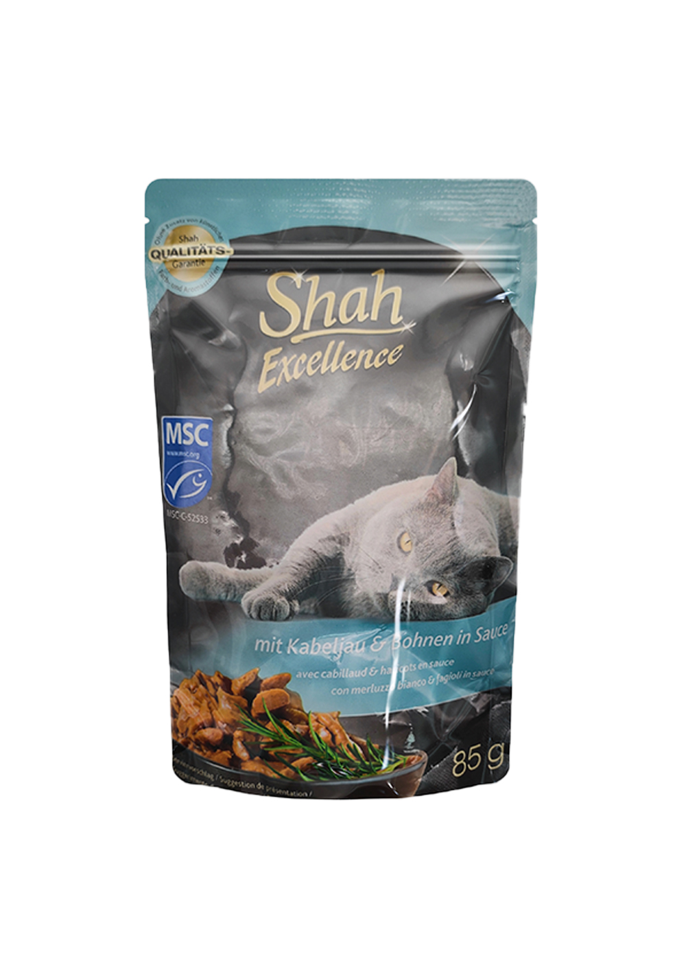 Shah Excellence Wetfood For Cats With cod beans in sauce 85g