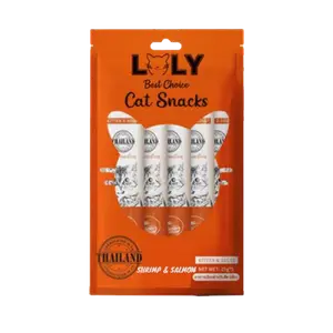 Loly Cat Liquid Snacks with Salmon & Shrimp 5x15G