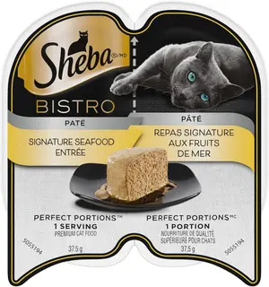 SHEBA Bistro Perfect PORTIONS Wet Cat Food Paté Seafood, 75g