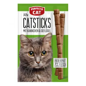 Perfecto Cat 10X Catsticks Mit Kaninchen & Geflugel 50g