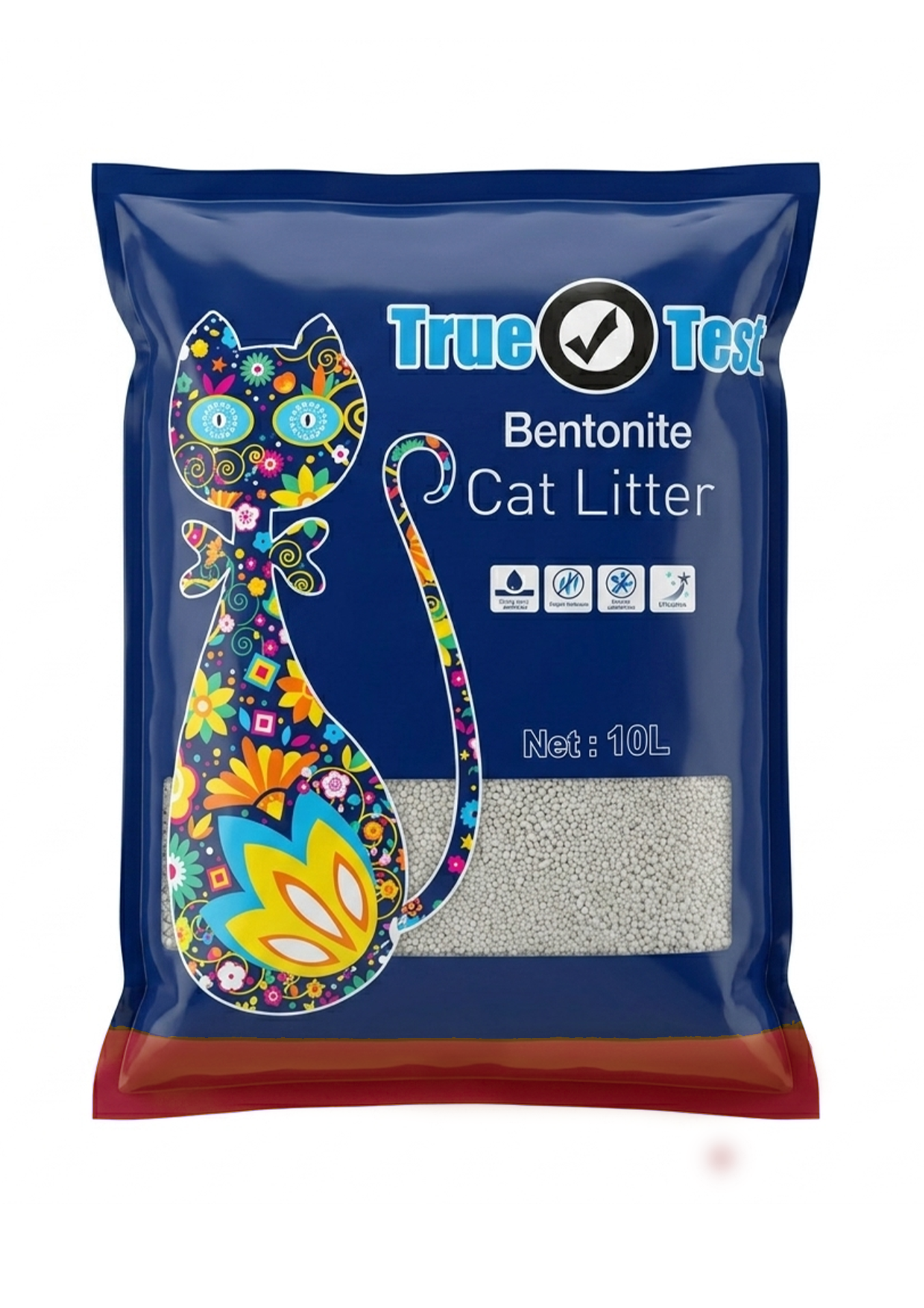 True Test Bentonite Cat Litter Fast Clumping With Coffee 10L