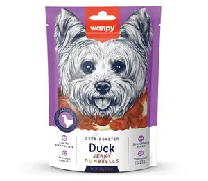 Wanpy Dog Treats Duck Jerky Dumbell 100 g