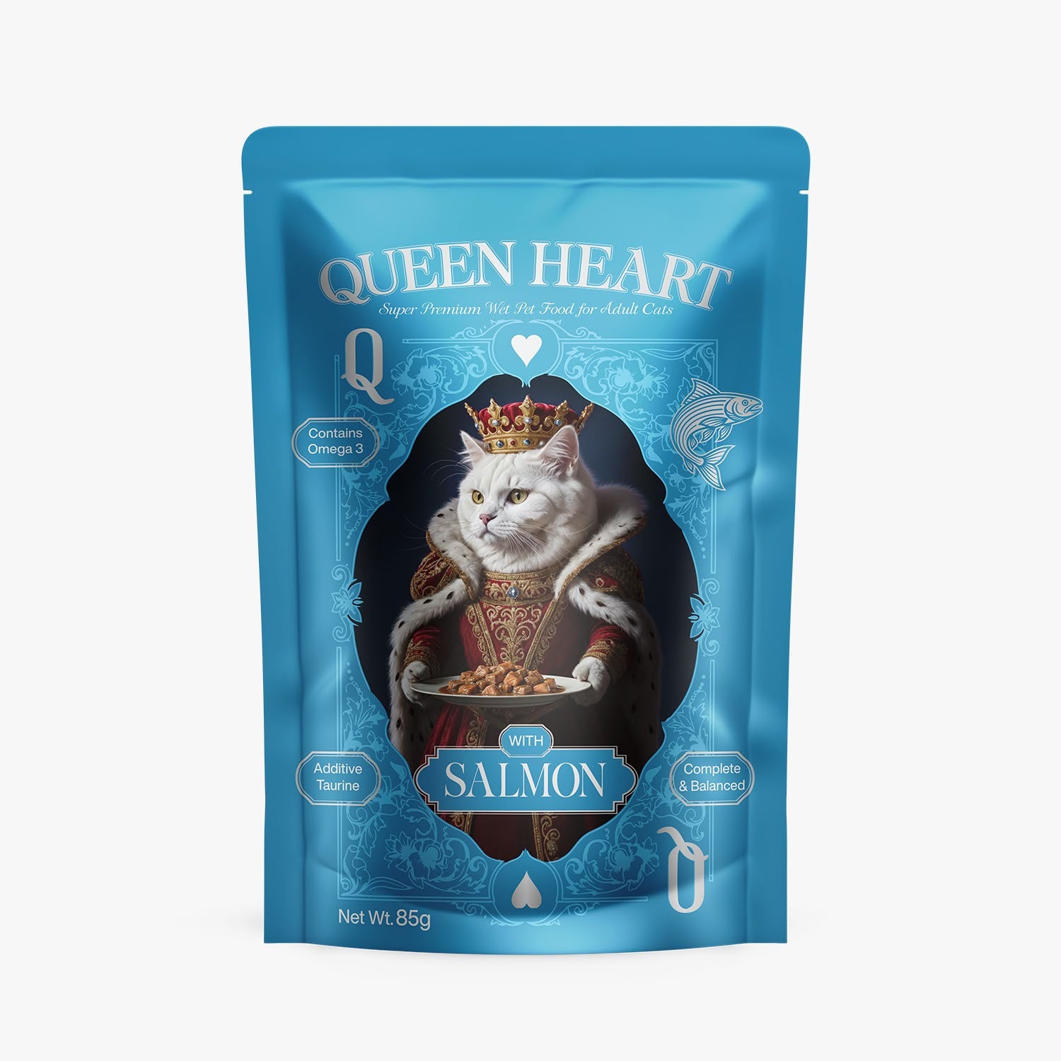 Queen Heart Super Premium Wet Pet Food with Salmon 85g