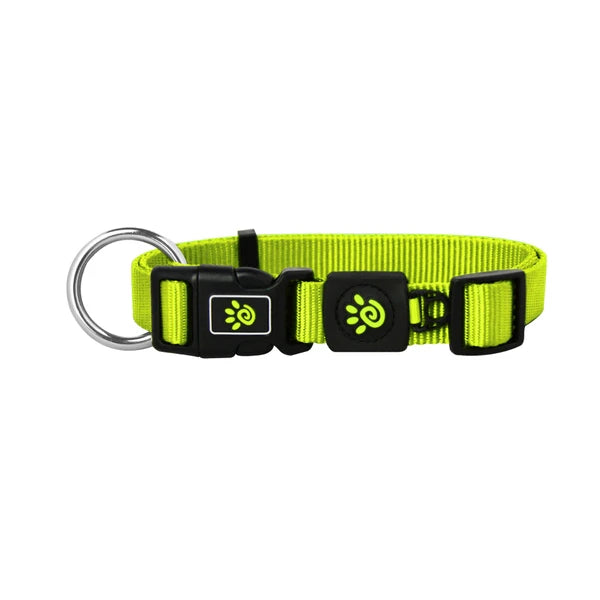 DOCO dog collar small Nylon o-ring lime (25-40x1.5cm)