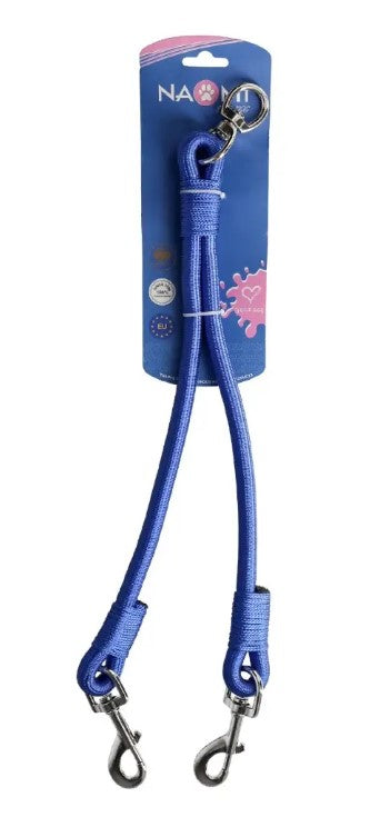 Naomi double blue leash for 2 dogs