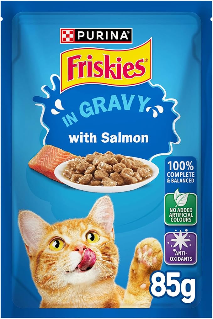 Purina Friskies Salmon Chunks In Gravy Pouch 85g