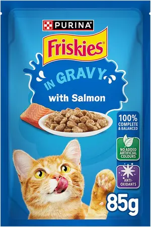 Purina Friskies Salmon Chunks In Gravy Pouch 85g