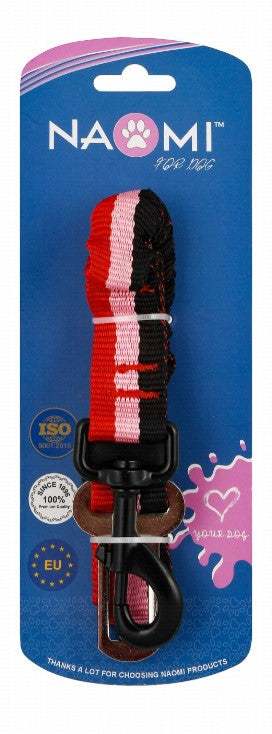 Naomi Black & Red Dog Car Seat Belt (58-96x2.5cm)