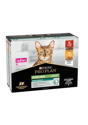 PRO Plan Cat Maintenance Adult Sterilised Chicken And Beef 10x85g