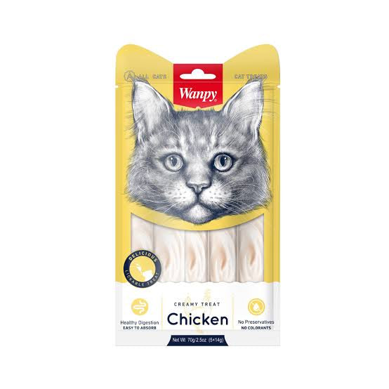 Wanpy Cat Treats Creamy Chicken ( one piece 14 gm )