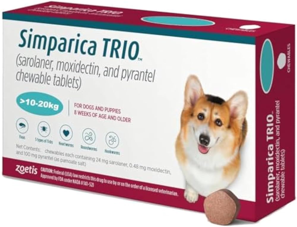 Simparica TRIO 1 Tablet For Dogs 10-20kg