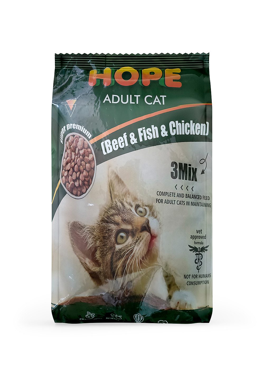 Hope For Adult Cat Mix (Chicken , Beef , Fish) 10kg