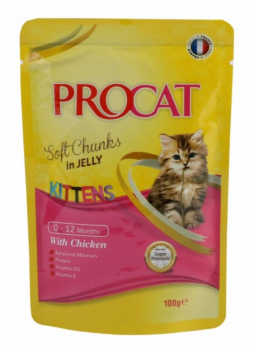 Procat Wet Food Chunks with CHIKEN for KITTEN100G