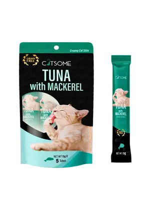 CATSOME Creamy Cat Stick Tuna with Mackerel 75g (5 sticks/pack)