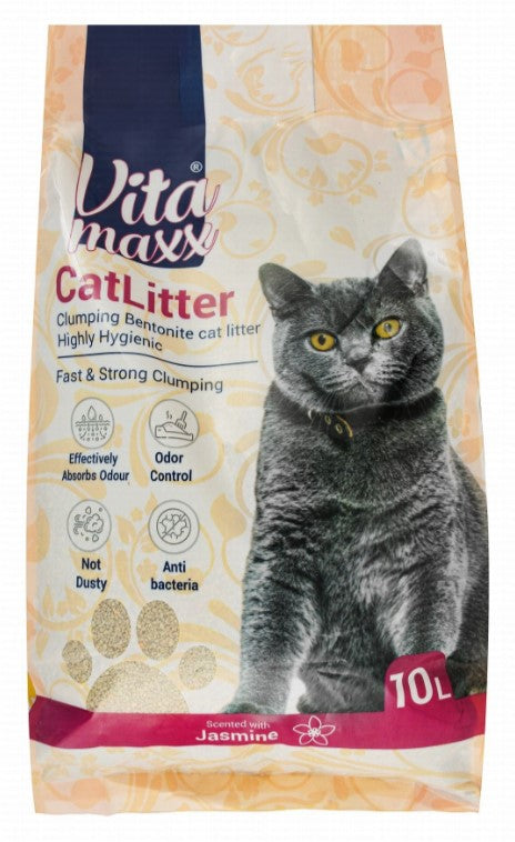 Vita Maxx Antibacterial Bentonite Clumping Cat Litter Jasimne Scent 10l
