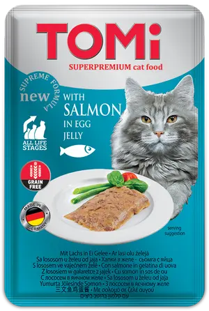 Tomi with Salmon & Egg in Jelly Cat Wetfood (100G)