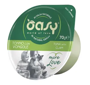 Oasy Cat Wet Food Tuna With Clam Gravy- Can 70 gm