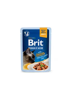 Brit Premium Cat Pouch with Tuna Fillets in Gravy for Adult Cats 85g