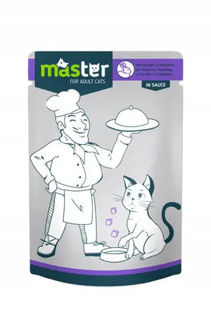 Master Wet Food with Rabbit in sauce for Adult Cats 80G