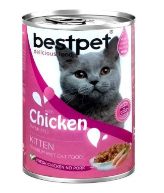 Bestpet Wet Food Chunks with Chicken in Gravy for Kittens 400gm