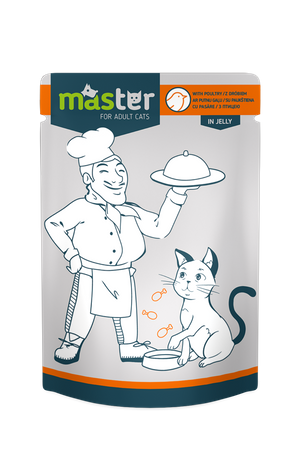 Master Wet Food with Poultry in jelly for Adult Cats 80G