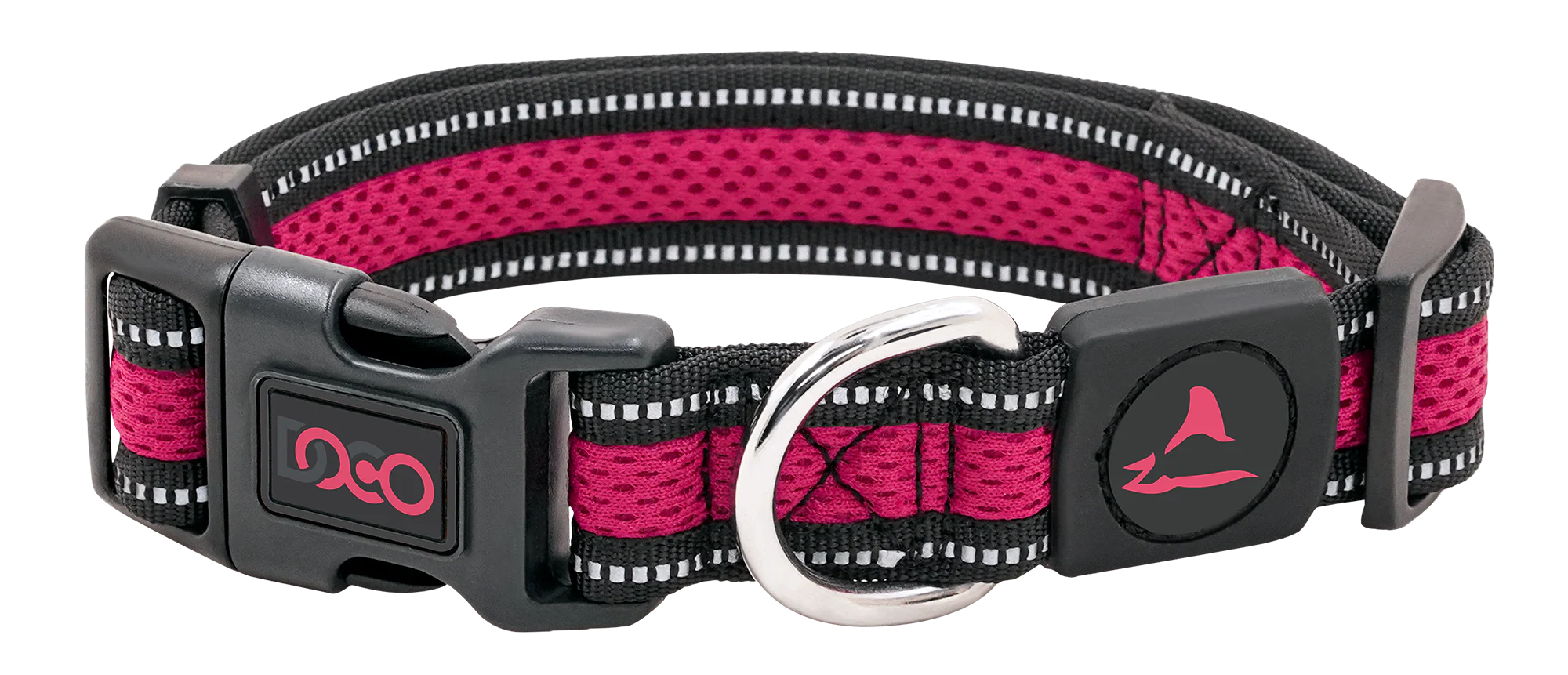 DOCO dog collar small athletica mesh pink & black (28-40x2.0cm)