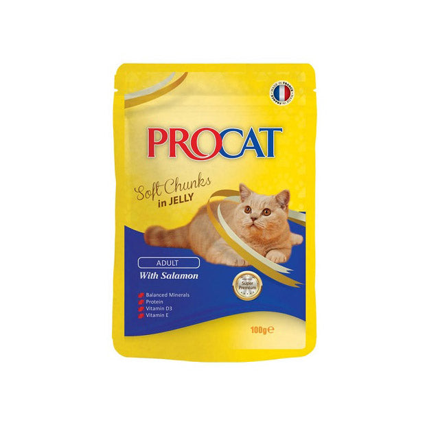 Procat Soft Chunks in Jelly with salmon 100g