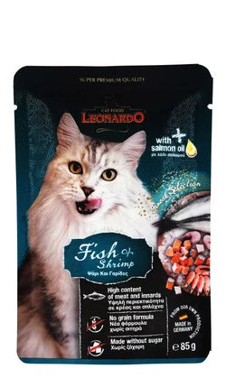 Leonardo Adult Wet Food Fish + Shrimps 85g