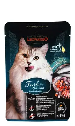 Leonardo Adult Wet Food Fish + Shrimps 85g