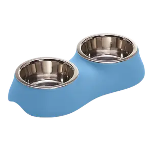 IMac Diva 22 Double Bowl for Pet 0.4+0.4L (32.5*16.5*6.3 Cm)
