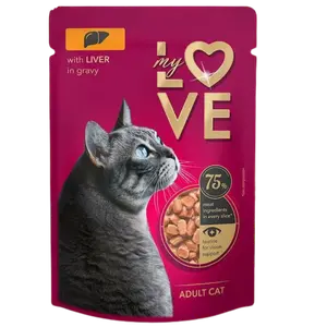 My Love Wet Food For Adult Cat With Liver In Gravy 85g