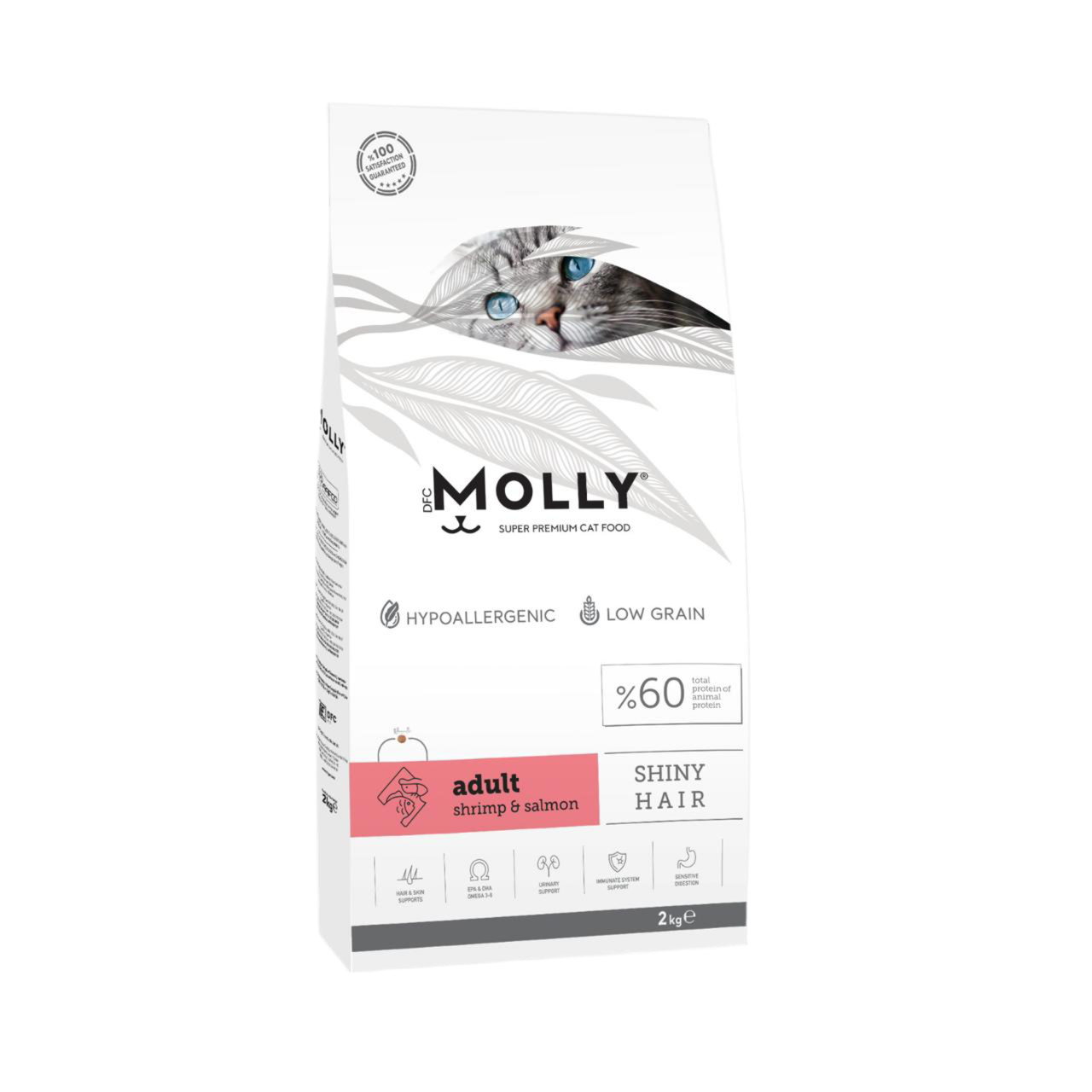Molly Shiny Hair Adult Shrimp & Salmon