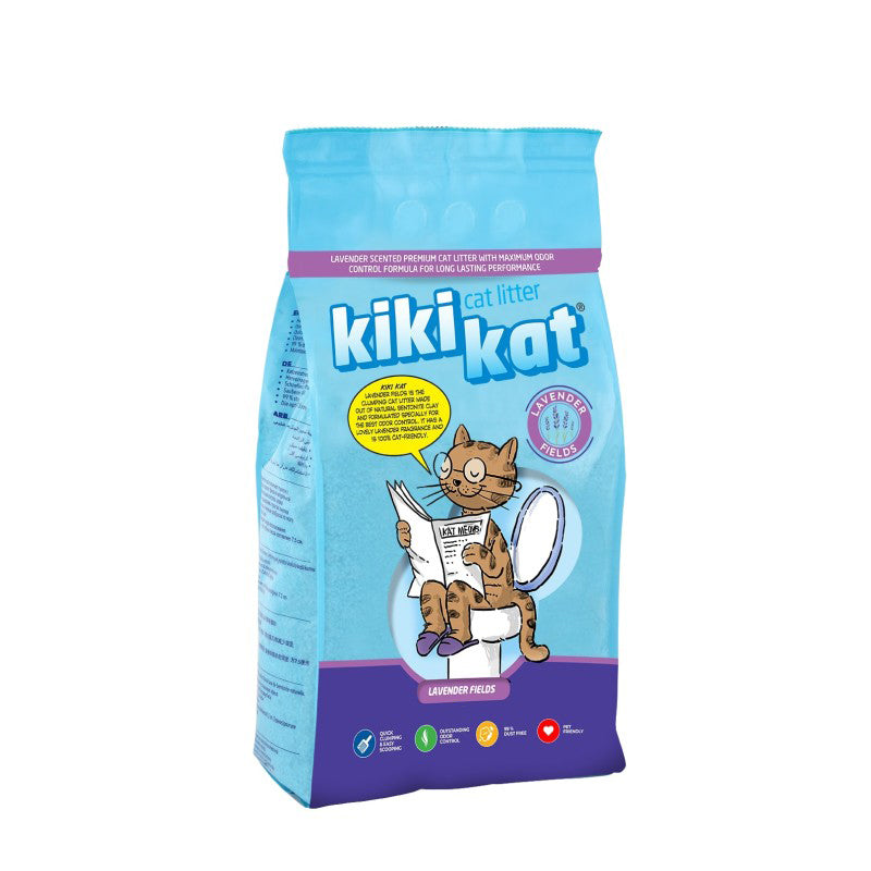 Kiki Kat Clumping Cat Litter - Lavender Scented 20 L