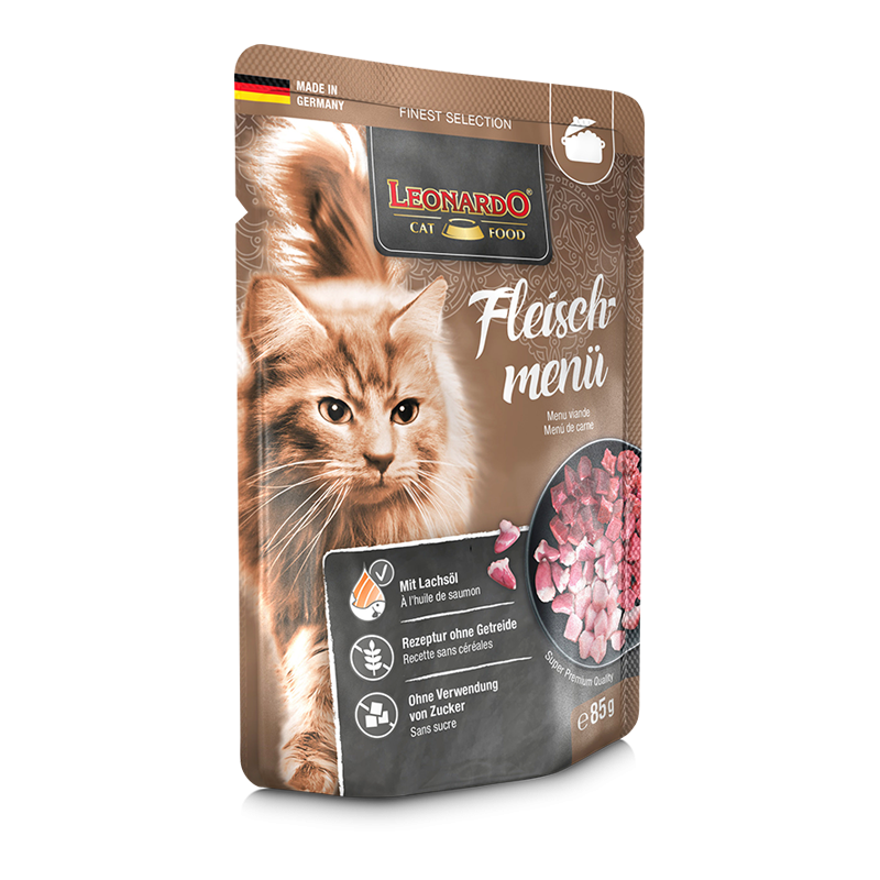 Leonardo Cat Wet Food Bouch Meat Menu 85g