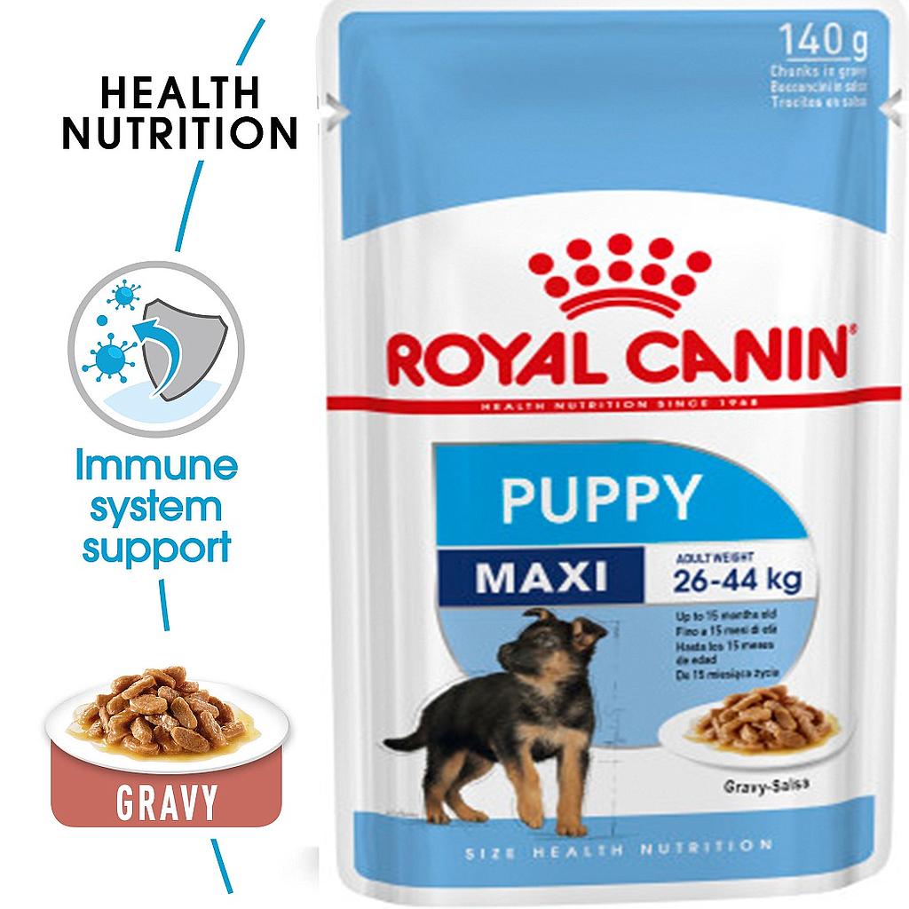Royal canin Maxi Puppy pouch chuncks in gravy 140 gm
