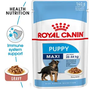 Royal canin Maxi Puppy pouch chuncks in gravy 140 gm