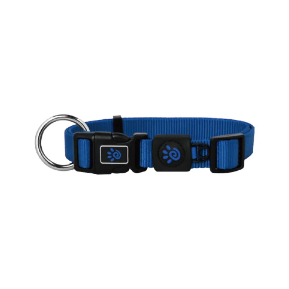 DOCO dog collar medium Nylon o-ring blue (35-51x2cm)