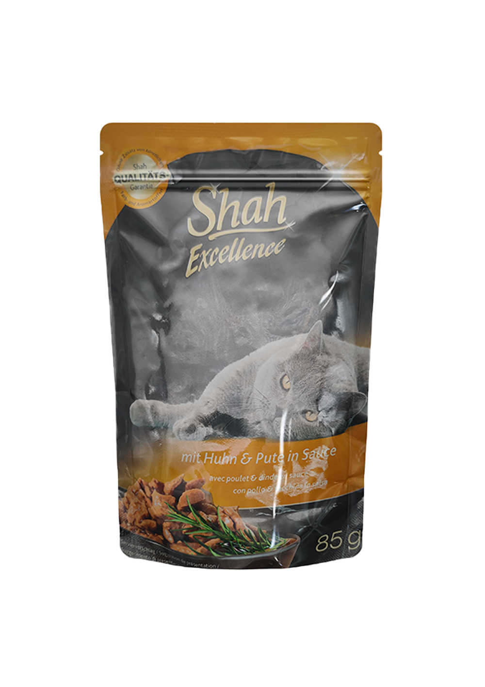 Shah Excellence Wetfood For Cats With Chicken & Turkey in sauce 85g