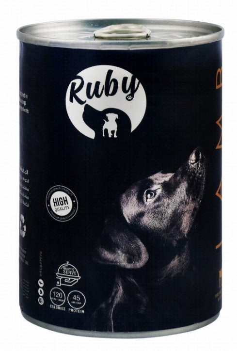 Ruby Wet Food with Lamb Meat for Adult Dogs 400 gm