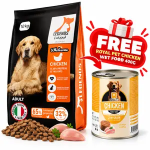 Legends Chicken Adult Dog Dry Food 10KG + FREE Royal Pet Chicken Wet Food 400G