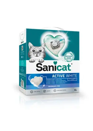 Sanicat Clumping Litter Active White Fragrance Free Cat Litter 6L