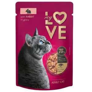 My Love Wet Food For Adult Cat With Rabbit In Gravy 85g